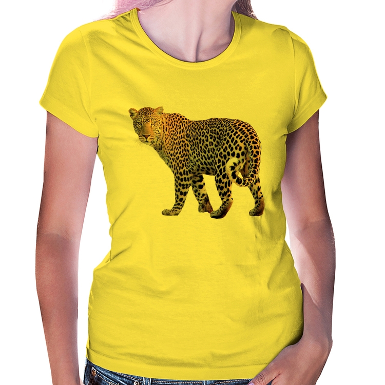 Baby Look Leopardo - Amarela