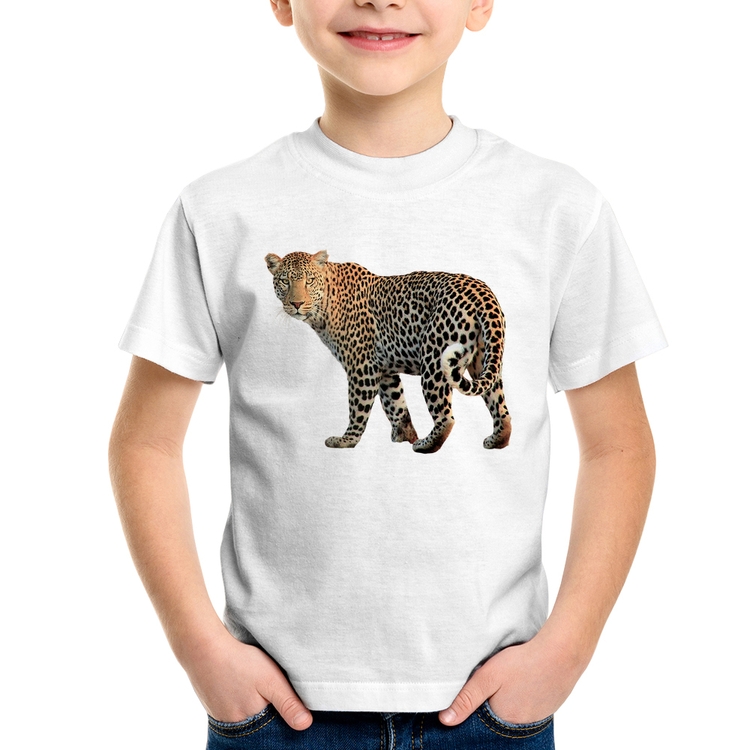 Camiseta Infantil Leopardo