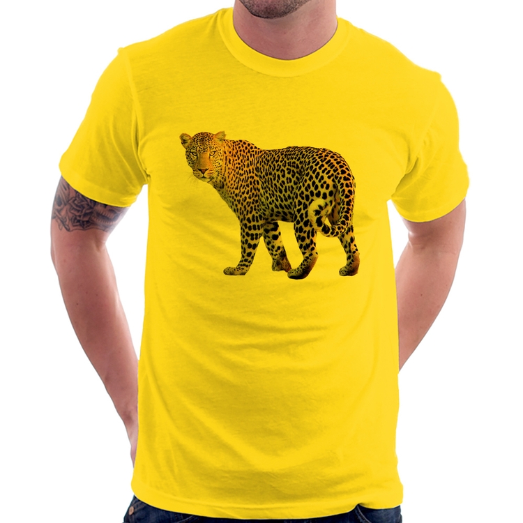 Camiseta Leopardo - Amarela
