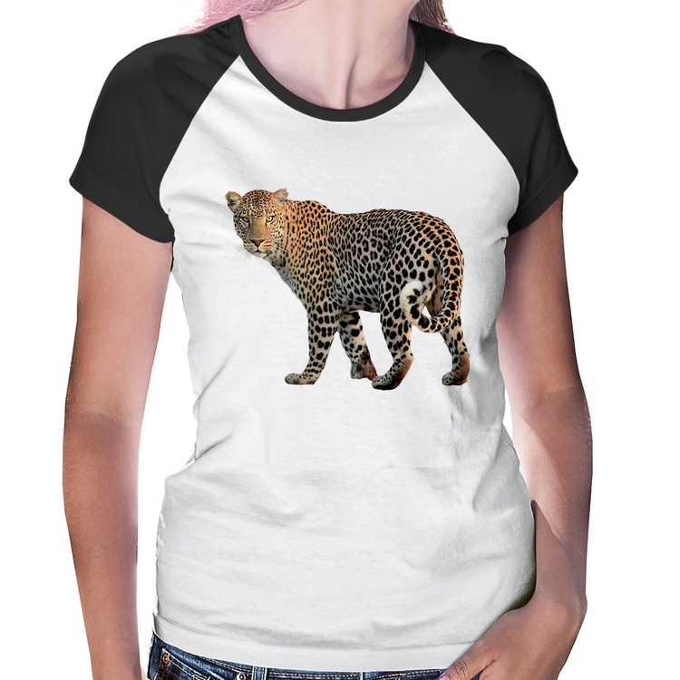 Baby Look Raglan Leopardo