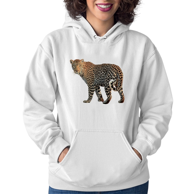 Moletom Feminino Leopardo - Branco