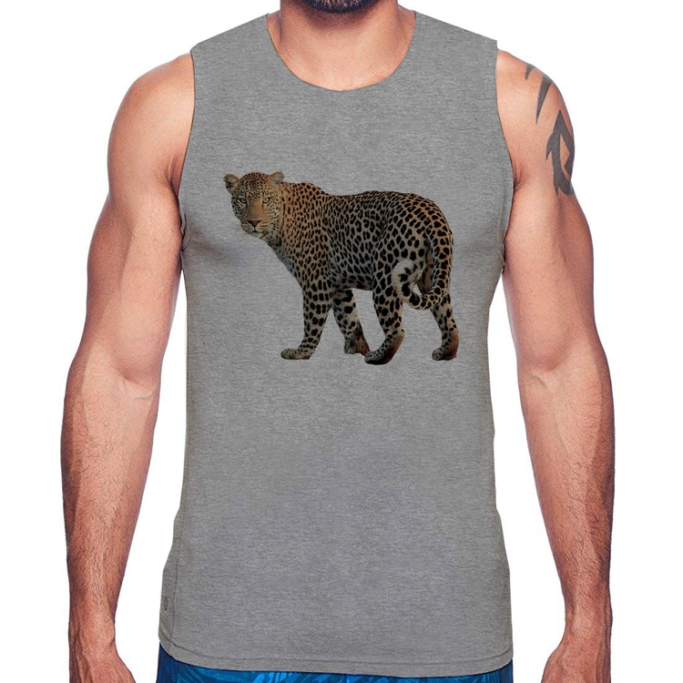 Regata Leopardo - Cinza