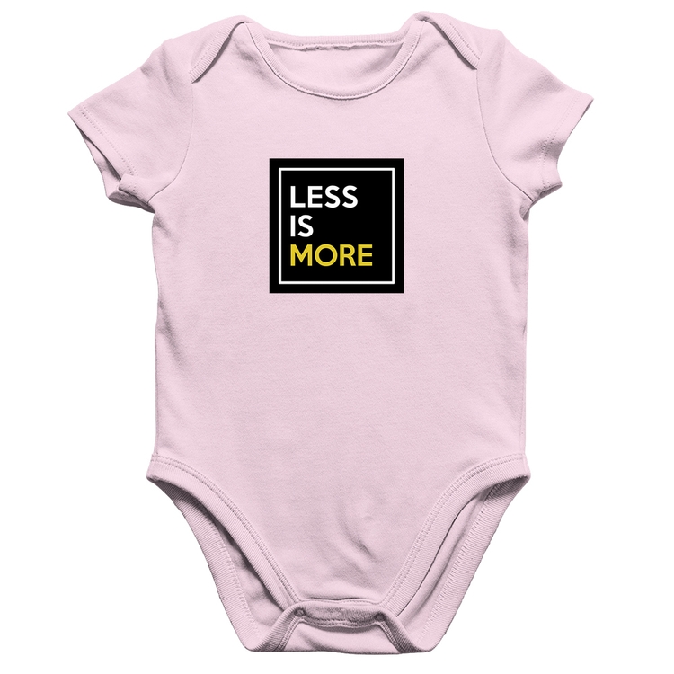 Body Bebê Algodão Less is More - Rosa Bebê