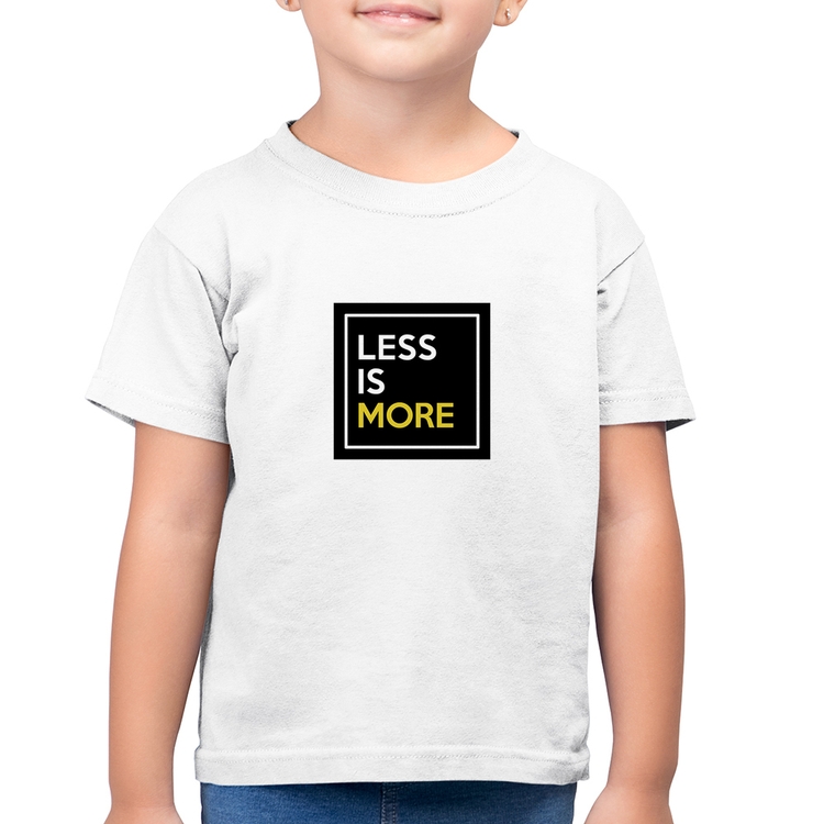Camiseta Algodão Infantil Less is More - Branca