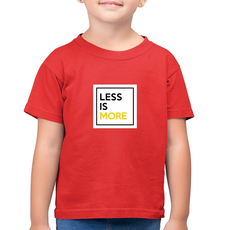 Camiseta Algodão Infantil Less is More - Vermelha