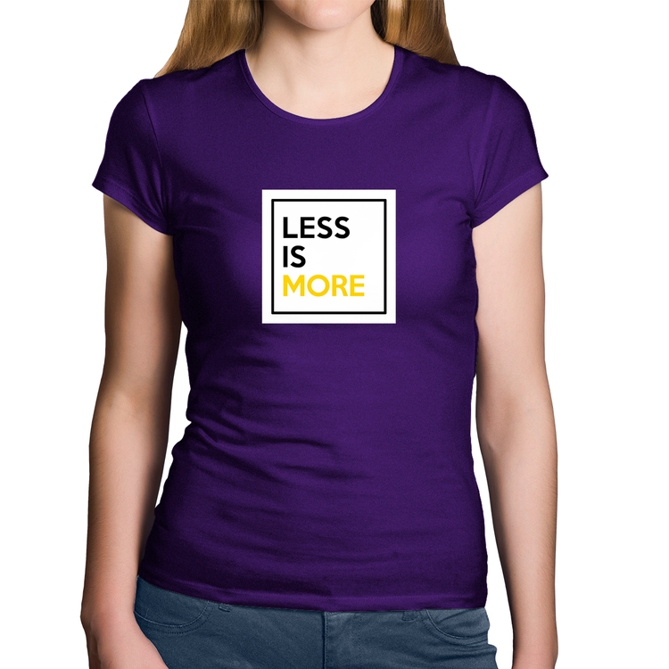 Baby Look Algodão Less is More - Roxa