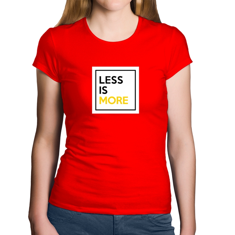 Baby Look Algodão Less is More - Vermelha