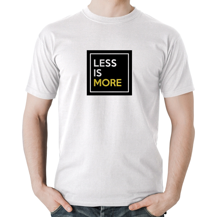 Camiseta Algodão Less is More - Branca