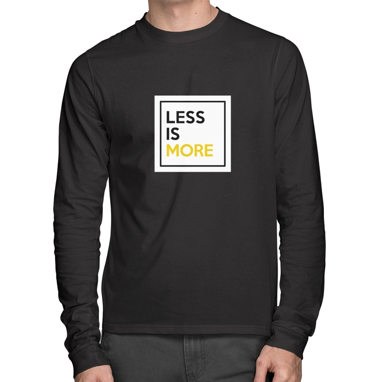 Camiseta Algodão Less is More Manga Longa