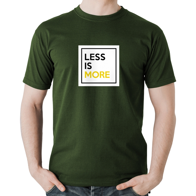 Camiseta Algodão Less is More - Musgo