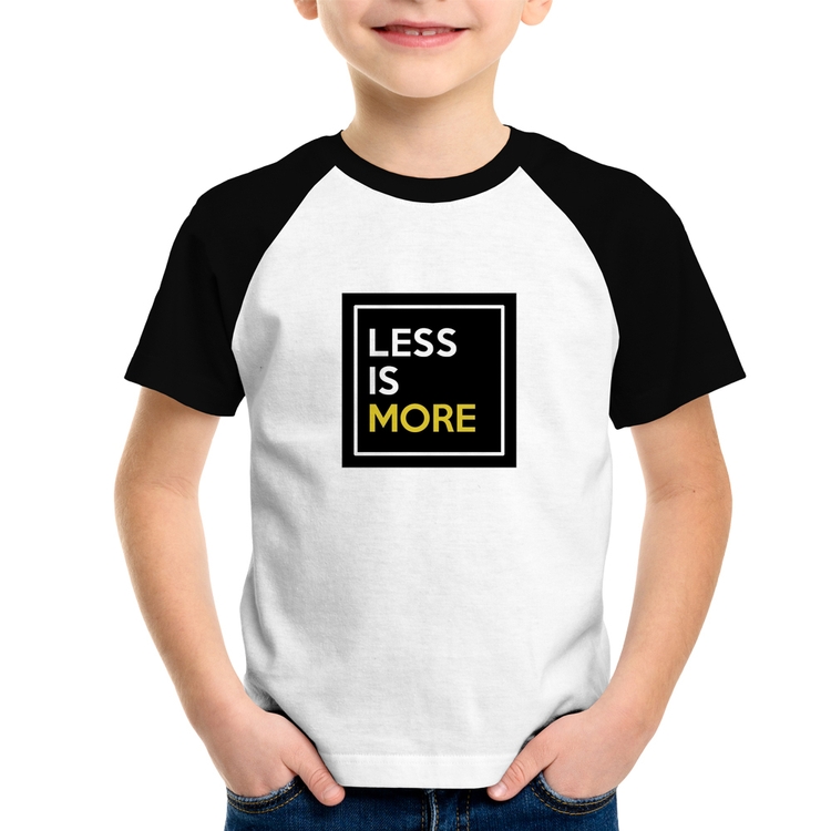 Camiseta Raglan Infantil Less is More