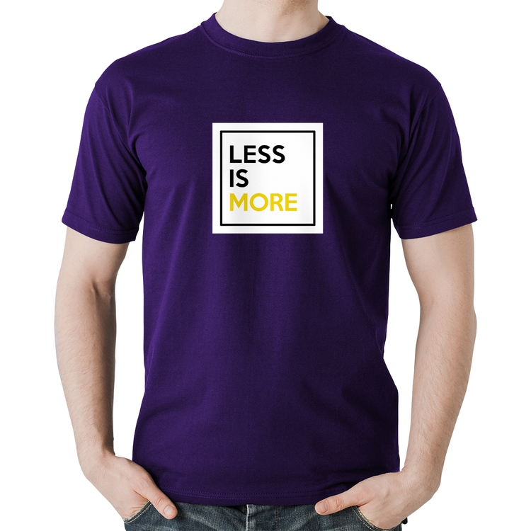 Camiseta Algodão Less is More - Roxa