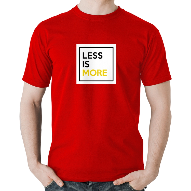 Camiseta Algodão Less is More - Vermelha