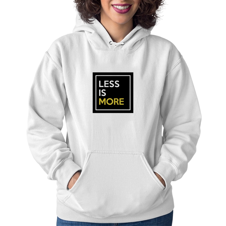 Moletom Feminino Less is More - Branco