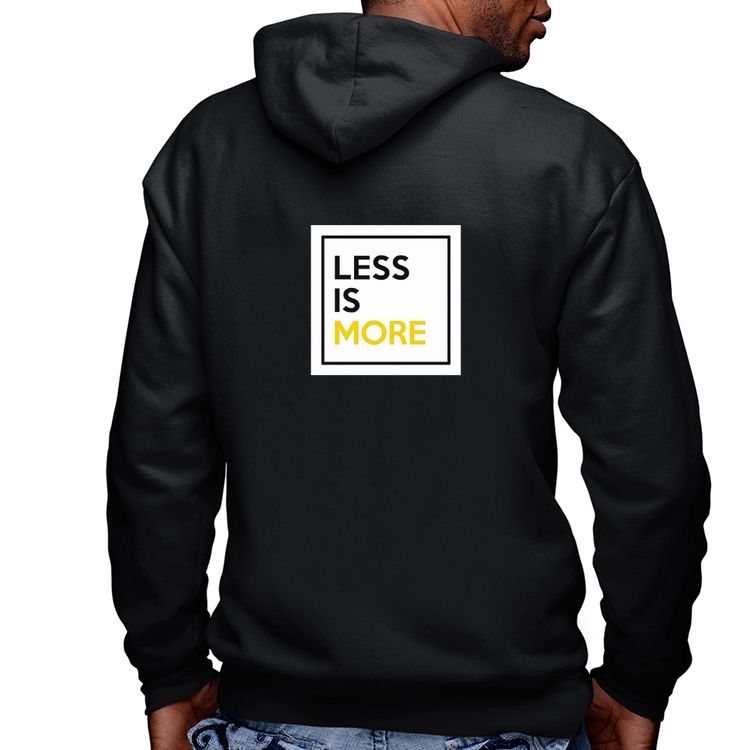 Blusa Moletom Less is More Masculina com Capuz e Zíper