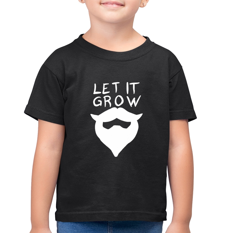 Camiseta Algodão Infantil Let it grow beard
