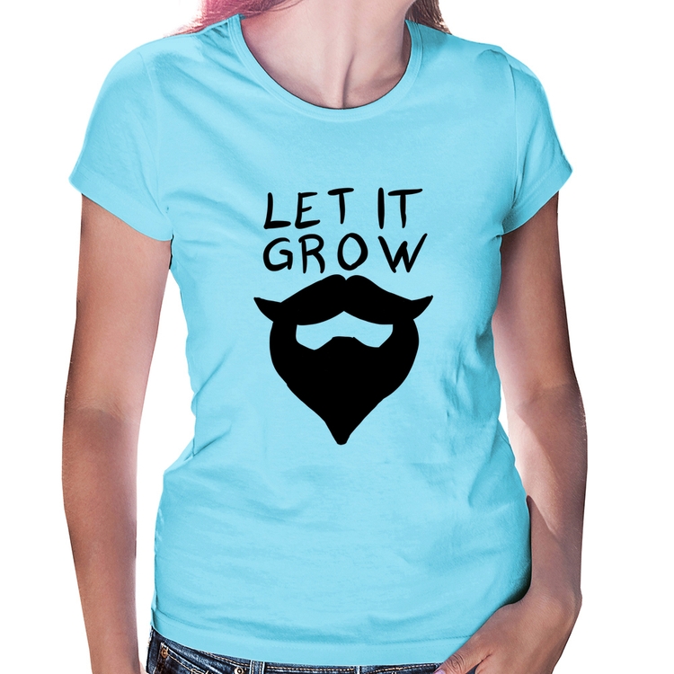 Baby Look Let it grow beard - Azul Bebê