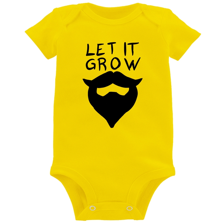 Body Bebê Let it grow beard - Amarelo