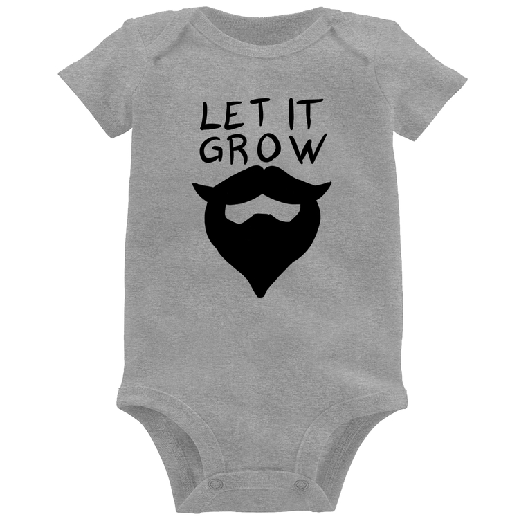 Body Bebê Let it grow beard - Cinza