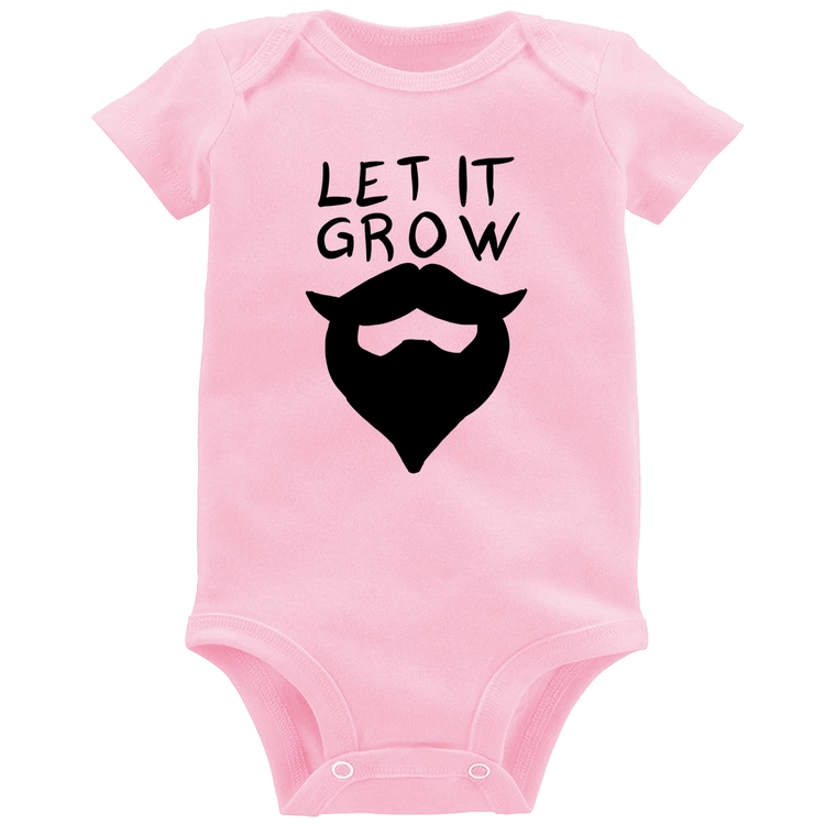 Body Bebê Let it grow beard - Rosa Bebê