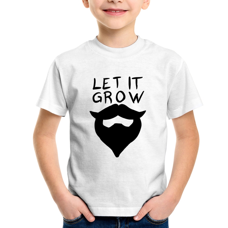 Camiseta Infantil Let it grow beard