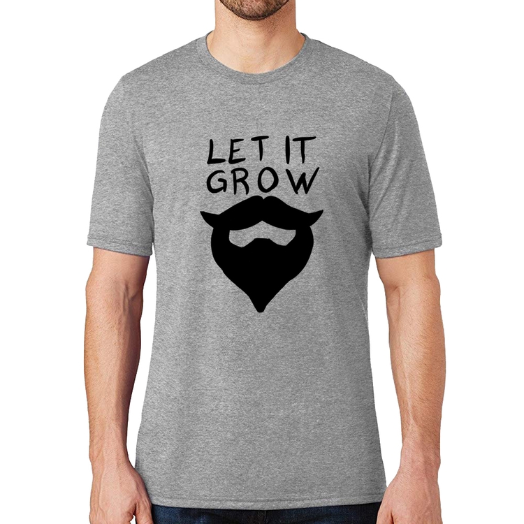Camiseta Let it grow beard - Cinza
