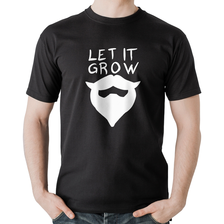 Camiseta Algodão Let it grow beard