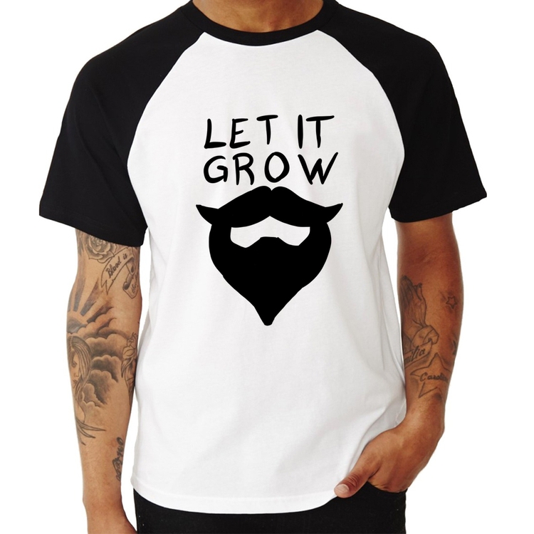 Camiseta Raglan Let it grow beard