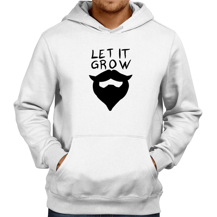 Moletom Let it grow beard - Branco