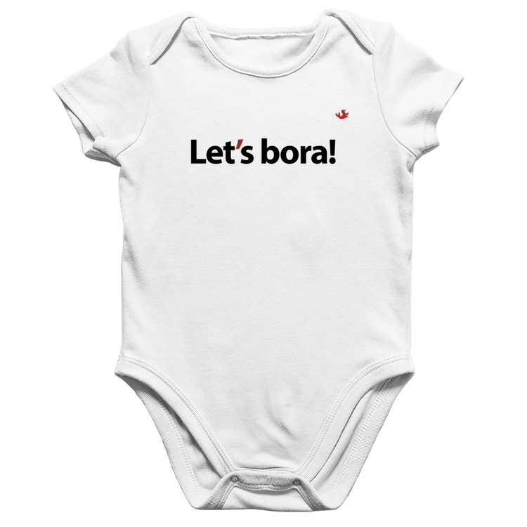 Body Bebê Algodão Let's bora! - Branco