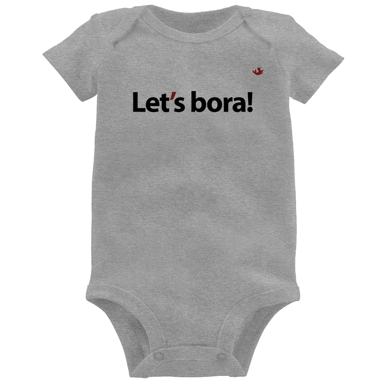 Body Bebê Let's bora! - Cinza