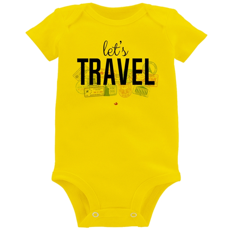 Body Bebê Let's Travel - Amarelo