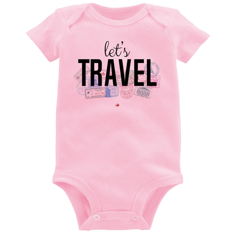 Body Bebê Let's Travel - Rosa Bebê