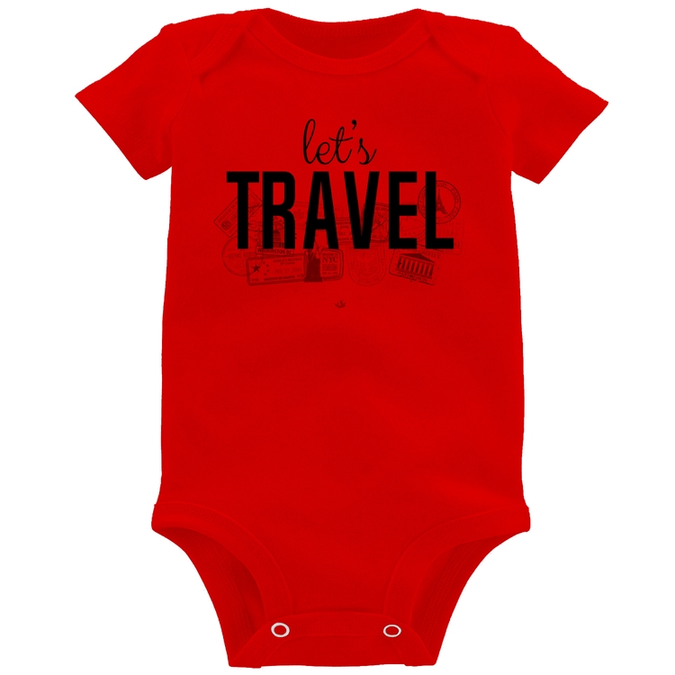 Body Bebê Let's Travel - Vermelho