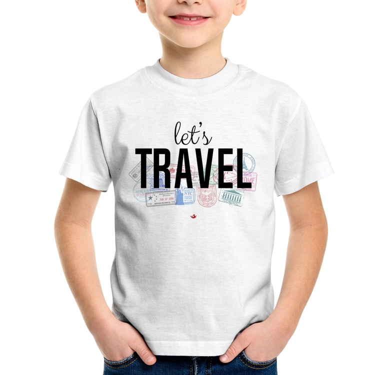 Camiseta Infantil Let's Travel