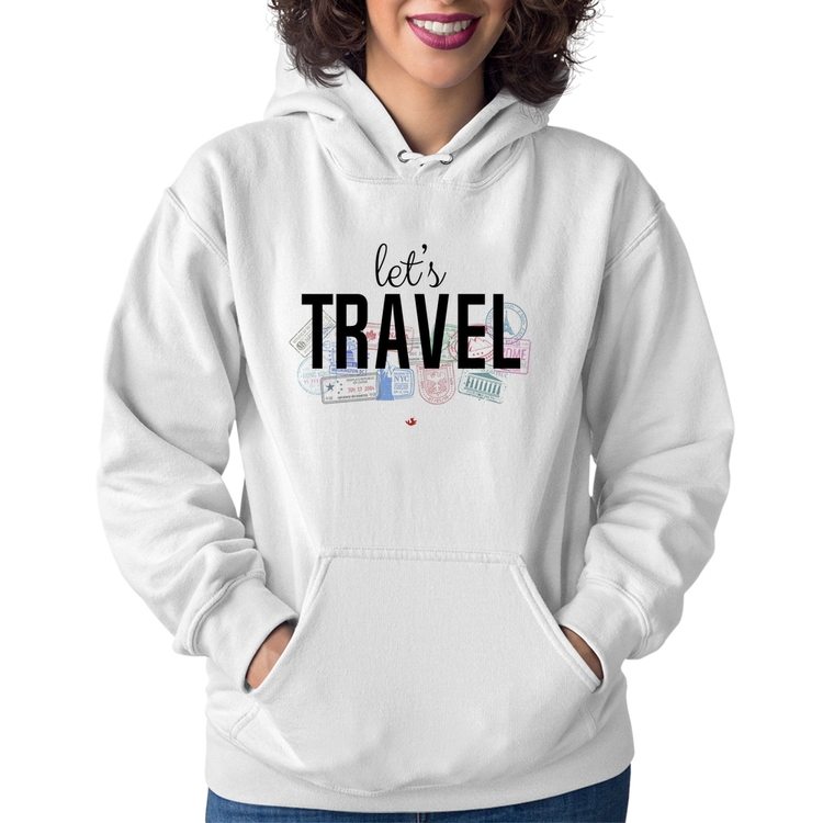 Moletom Feminino Let's Travel - Branco