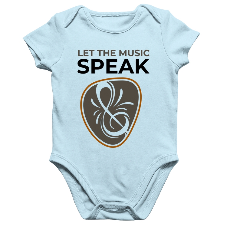 Body Bebê Algodão Let the music speak - Azul Bebê