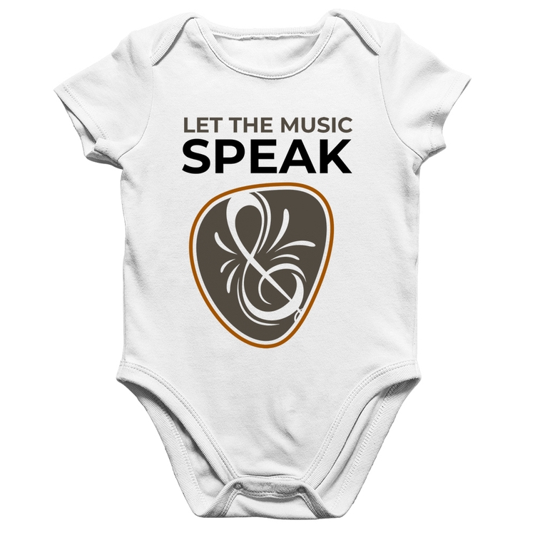 Body Bebê Algodão Let the music speak - Branco