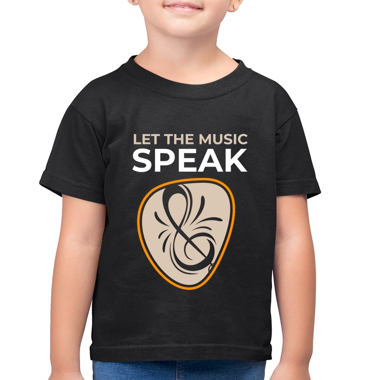 Camiseta Algodão Infantil Let the music speak