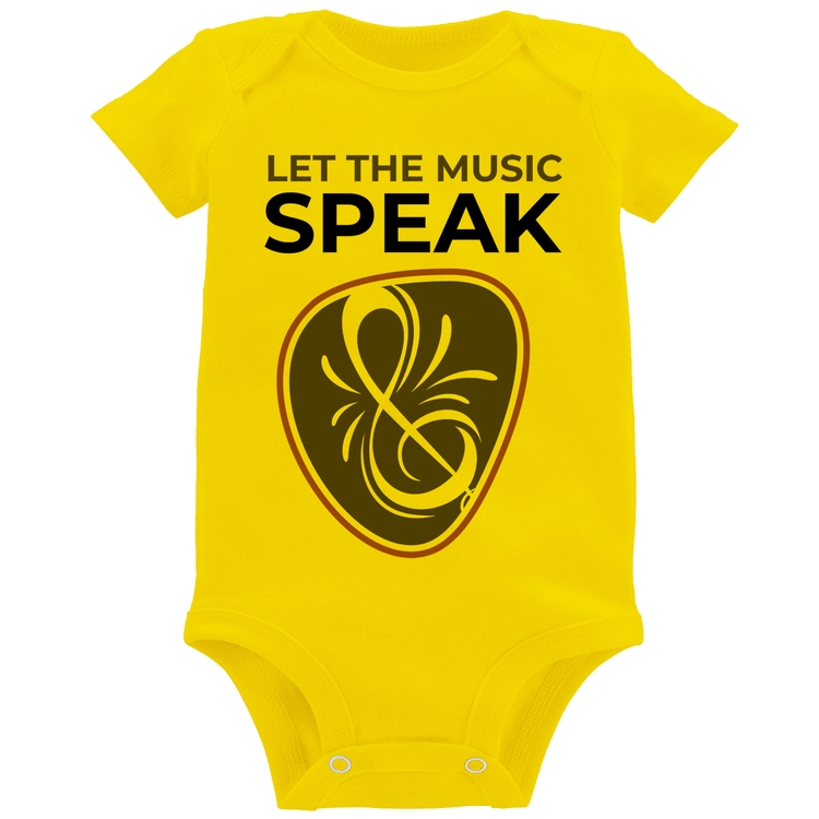 Body Bebê Let the music speak - Amarelo