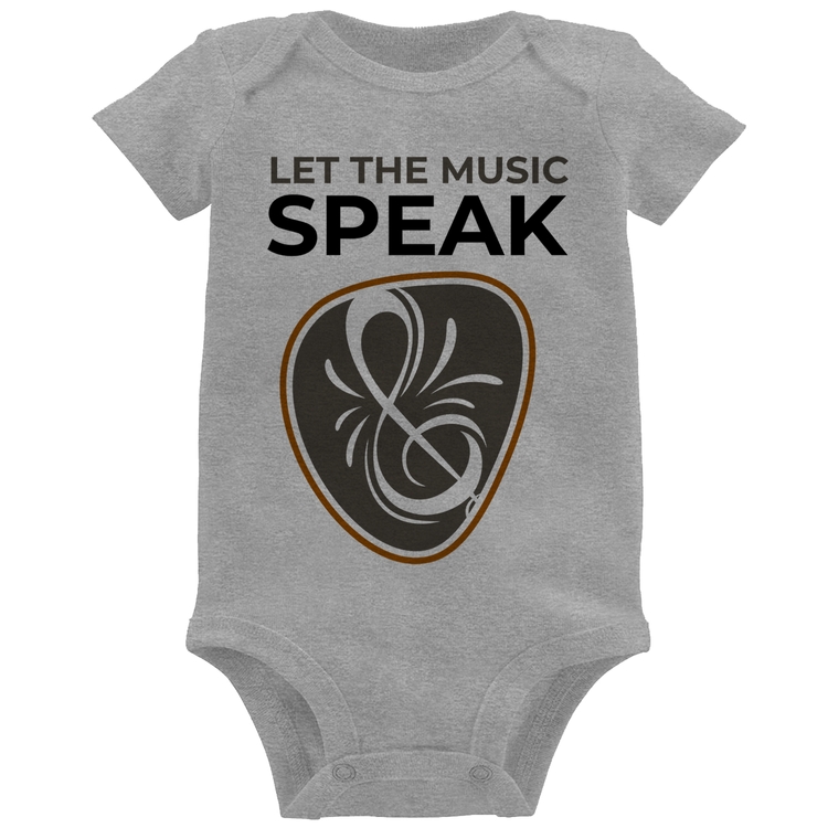 Body Bebê Let the music speak - Cinza