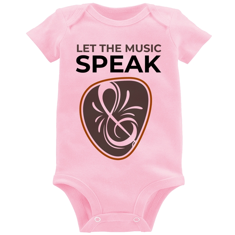Body Bebê Let the music speak - Rosa Bebê