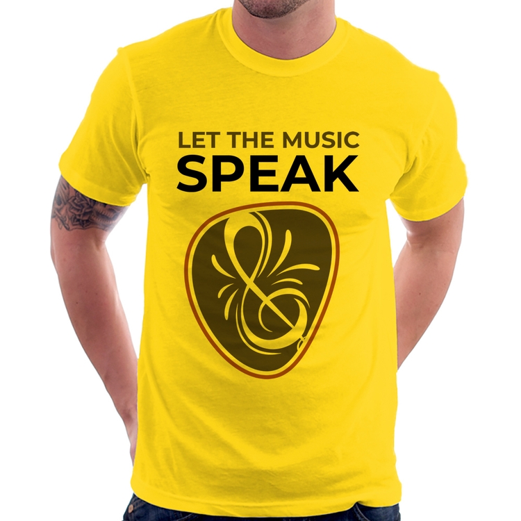 Camiseta Let the music speak - Amarela