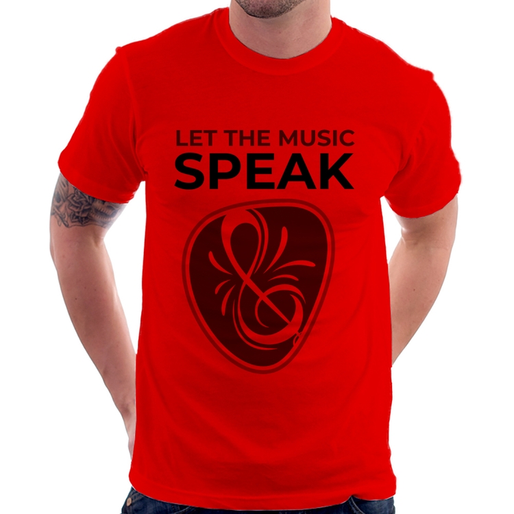 Camiseta Let the music speak - Vermelha