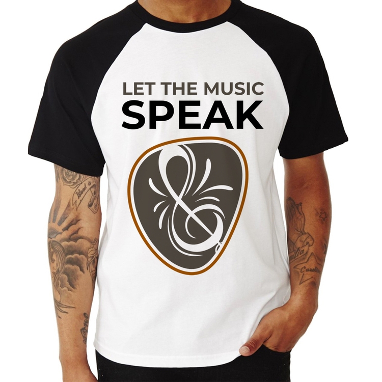 Camiseta Raglan Let the music speak