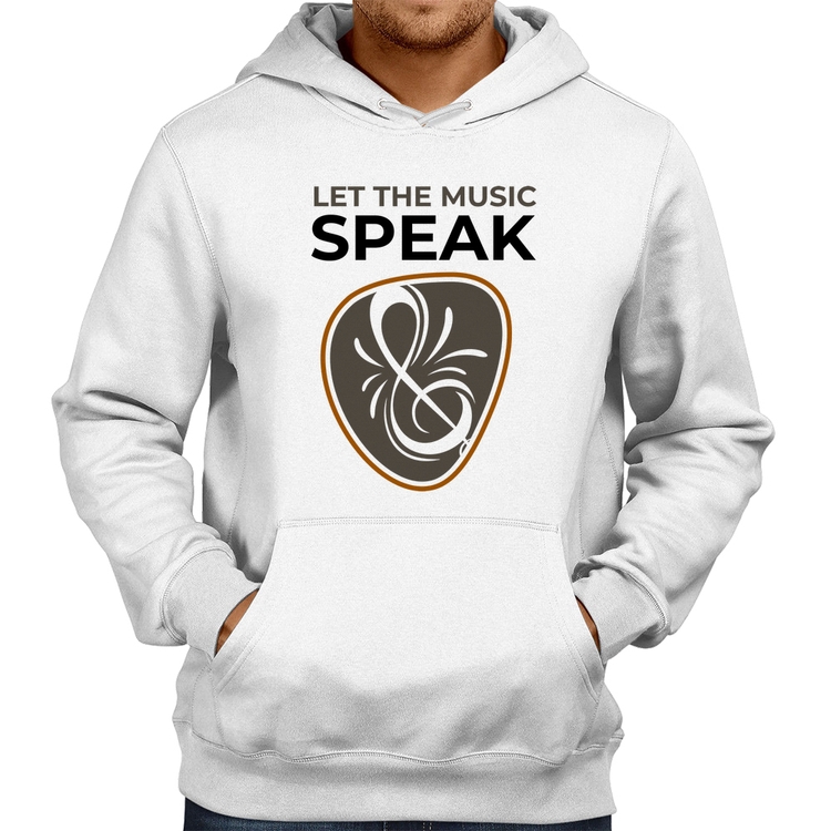Moletom Let the music speak - Branco