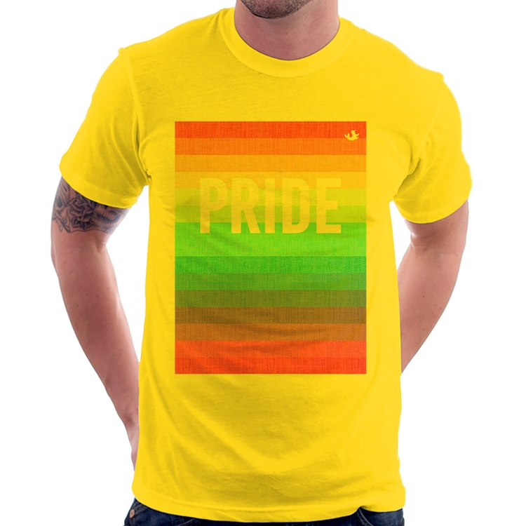 Camiseta LGBT Pride - Arco-íris Orgulho - Amarela