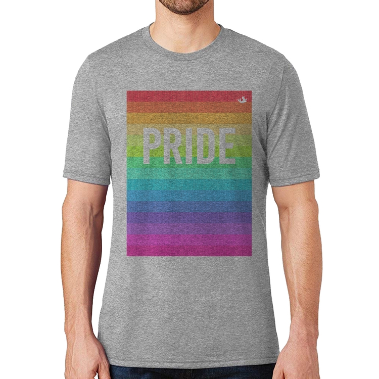Camiseta LGBT Pride - Arco-íris Orgulho - Cinza