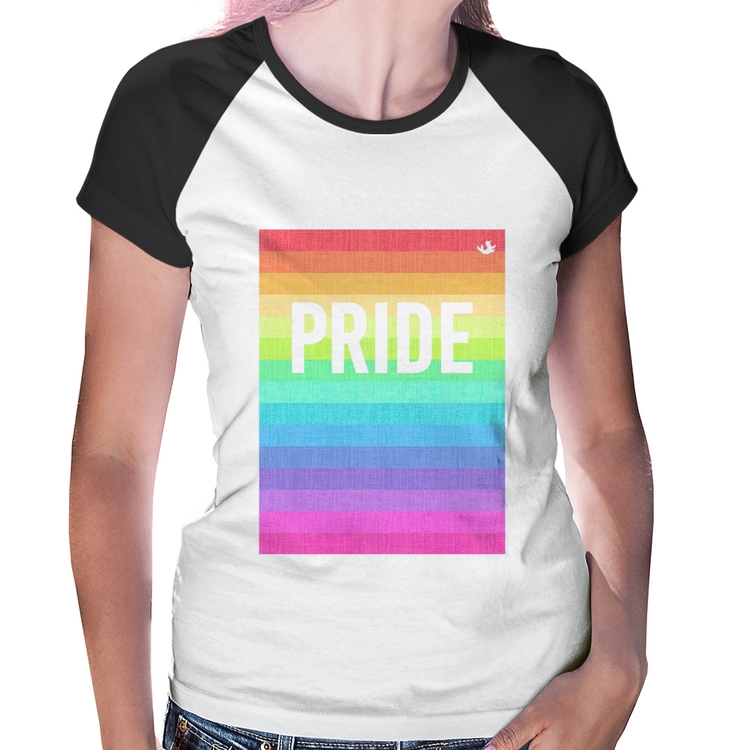 Baby Look Raglan LGBT Pride - Arco-íris Orgulho