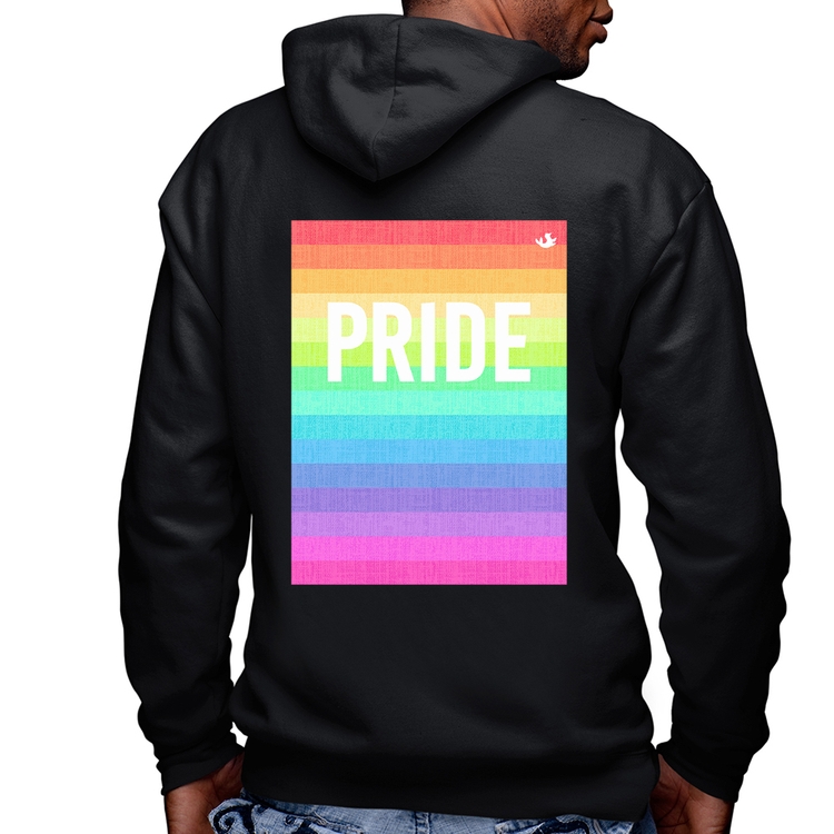 Blusa Moletom LGBT Pride - Arco-íris Orgulho Masculina com Capuz e Zíper